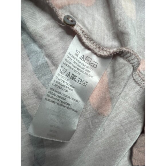 LOGO by Lori‎ Goldstein Printed Button Front Cardigan A290230 Large Peach - Picture 3 of 6